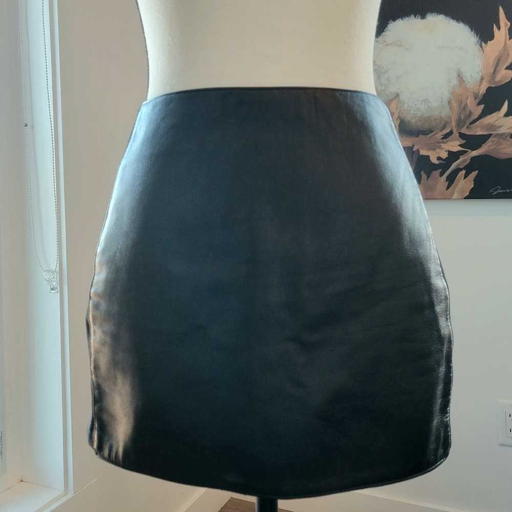Northbound Leather Micro Mini w/Garters